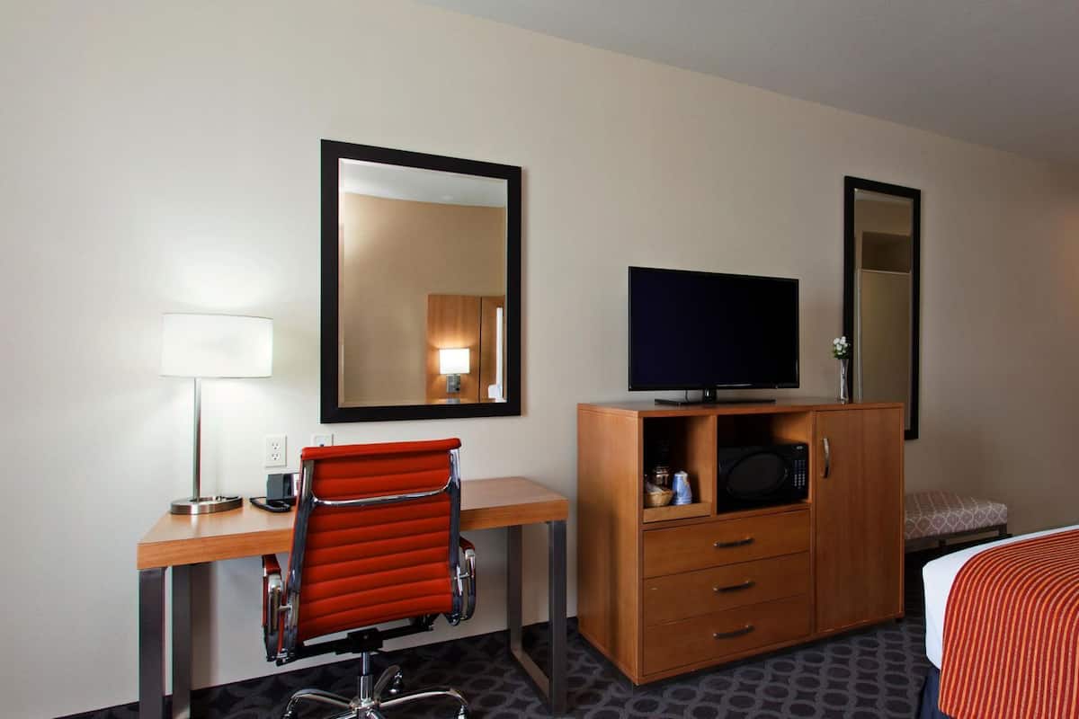 Hypo-allergenic bedding available, in-room safe, desk, laptop workspace