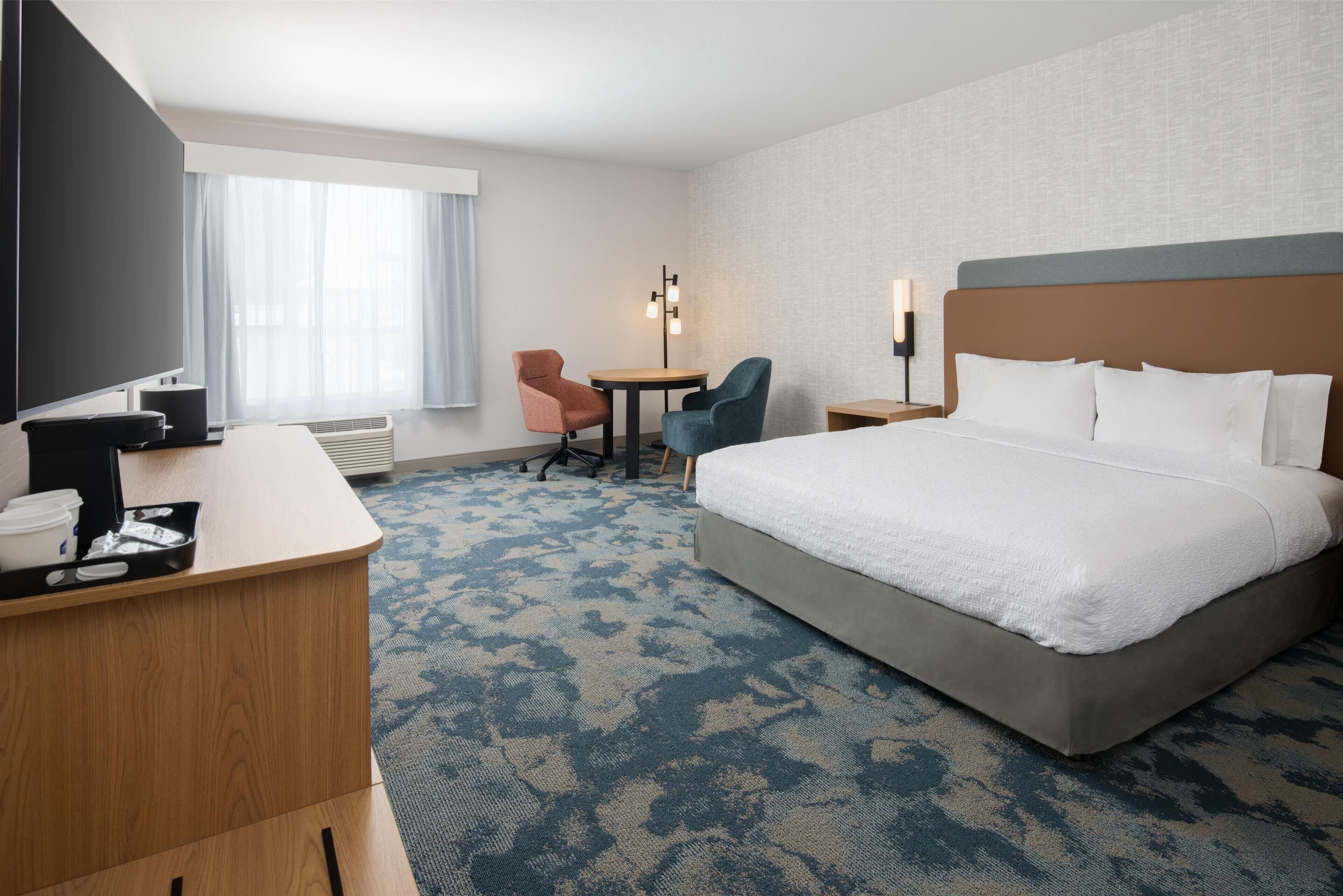 hypo-allergenic bedding, in-room safe, individually furnished, desk