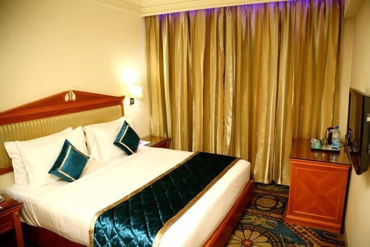 Premium bedding, in-room safe, desk, blackout drapes
