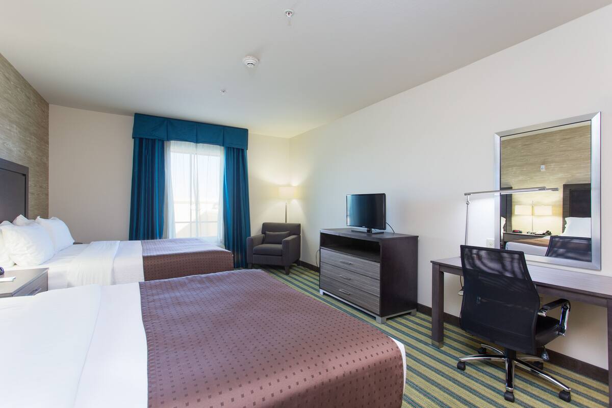 Standard Room, 2 Queen Beds, Accessible (Communications) | Premium bedding, desk, laptop workspace, blackout curtains
