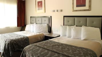 Standard Room, 2 Double Beds (Newly remodeled bathrooms) | Desk, laptop workspace, free WiFi, bed sheets