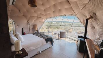 Luxury Tent (Domo Glamping) | Down comforters, pillowtop beds, minibar, individually decorated