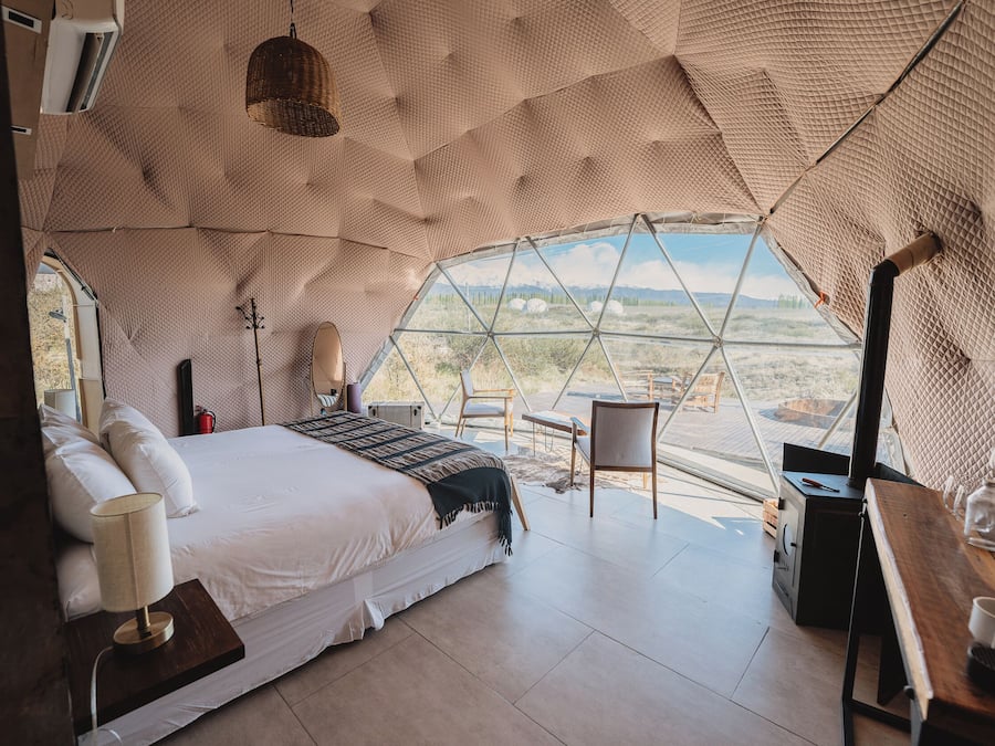 Luxury Tent (Domo Glamping) | Down duvets, pillow-top beds, minibar, individually decorated