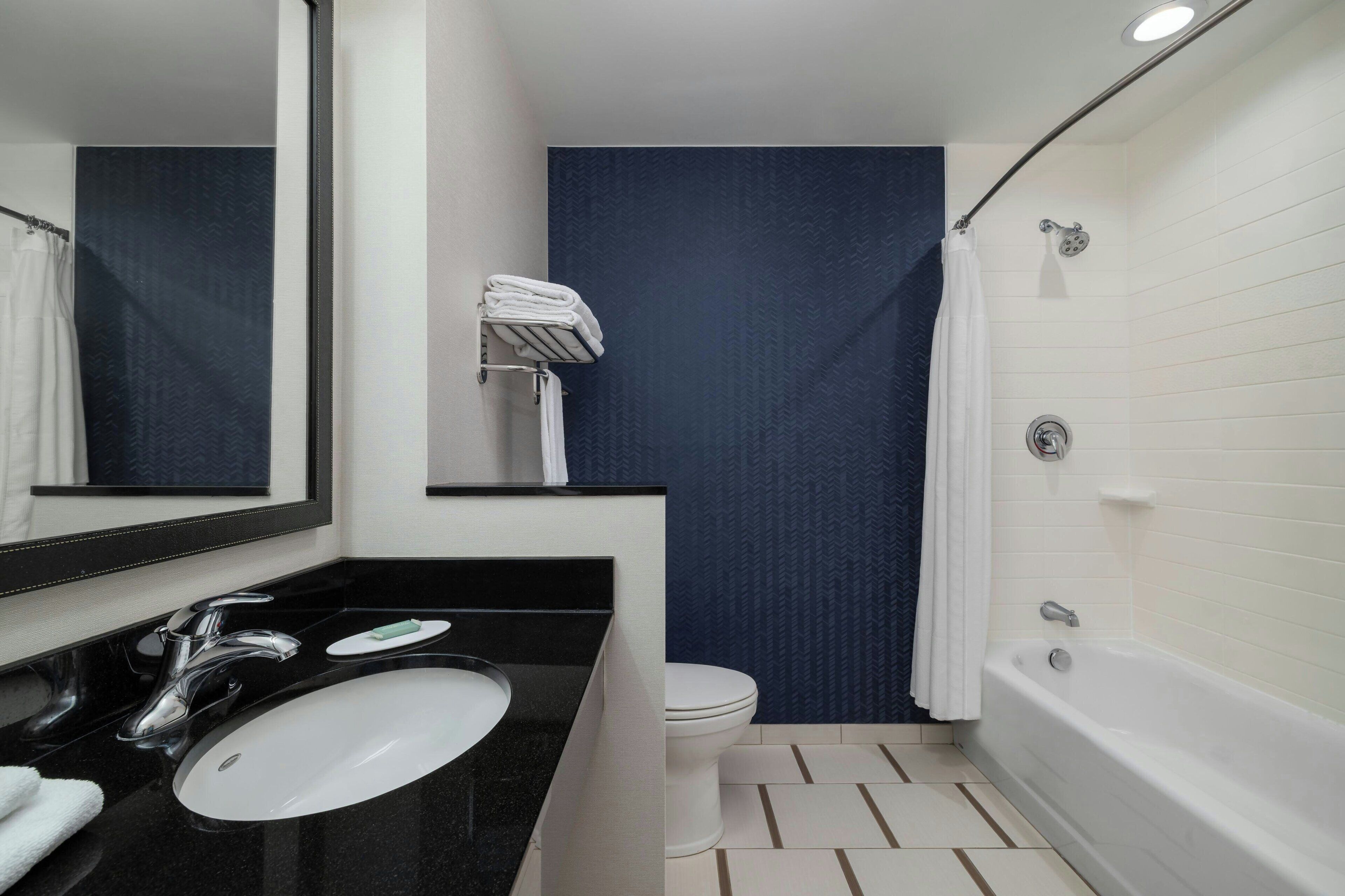 free toiletries, hair dryer, towels, soap