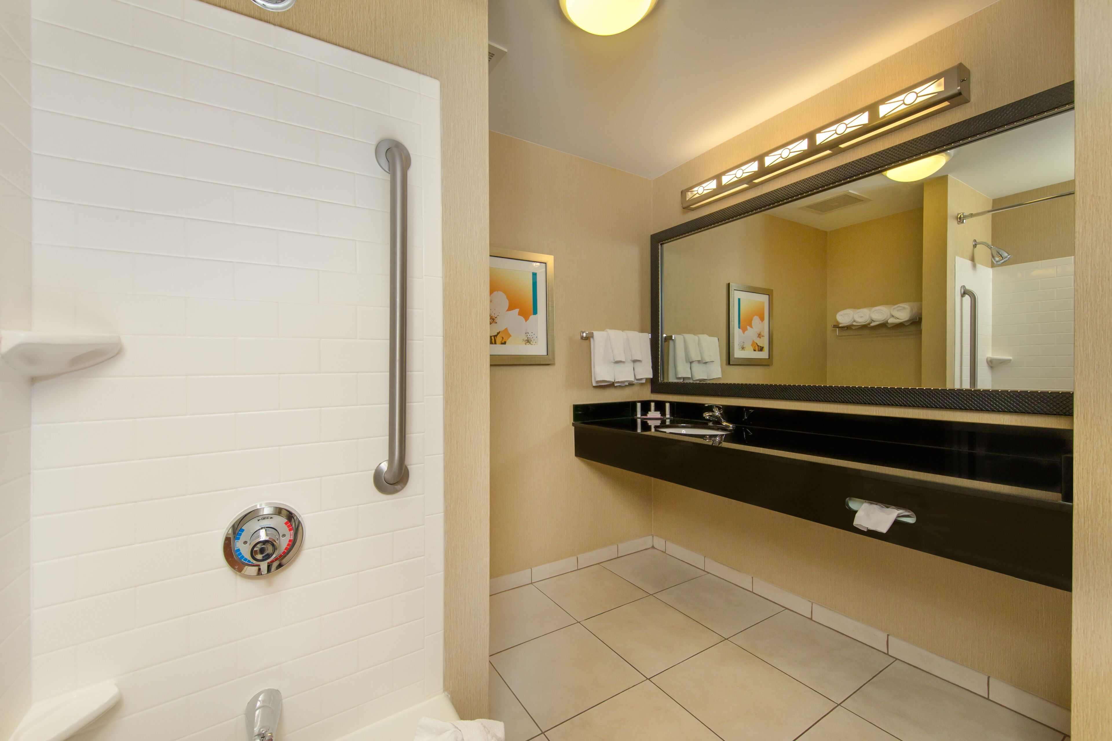 free toiletries, hair dryer, towels, soap