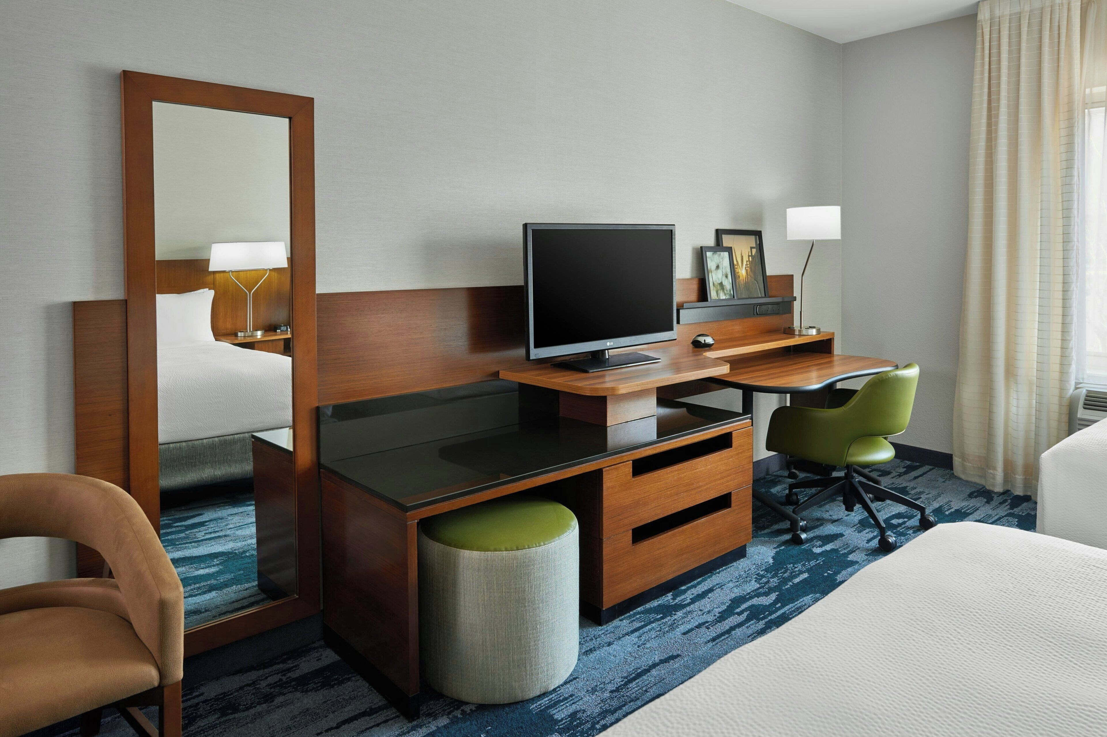 room, 2 queen beds | desk, blackout curtains, iron/ironing board, free wifi