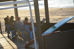 Beach nearby, white sand, beach shuttle, beach bar