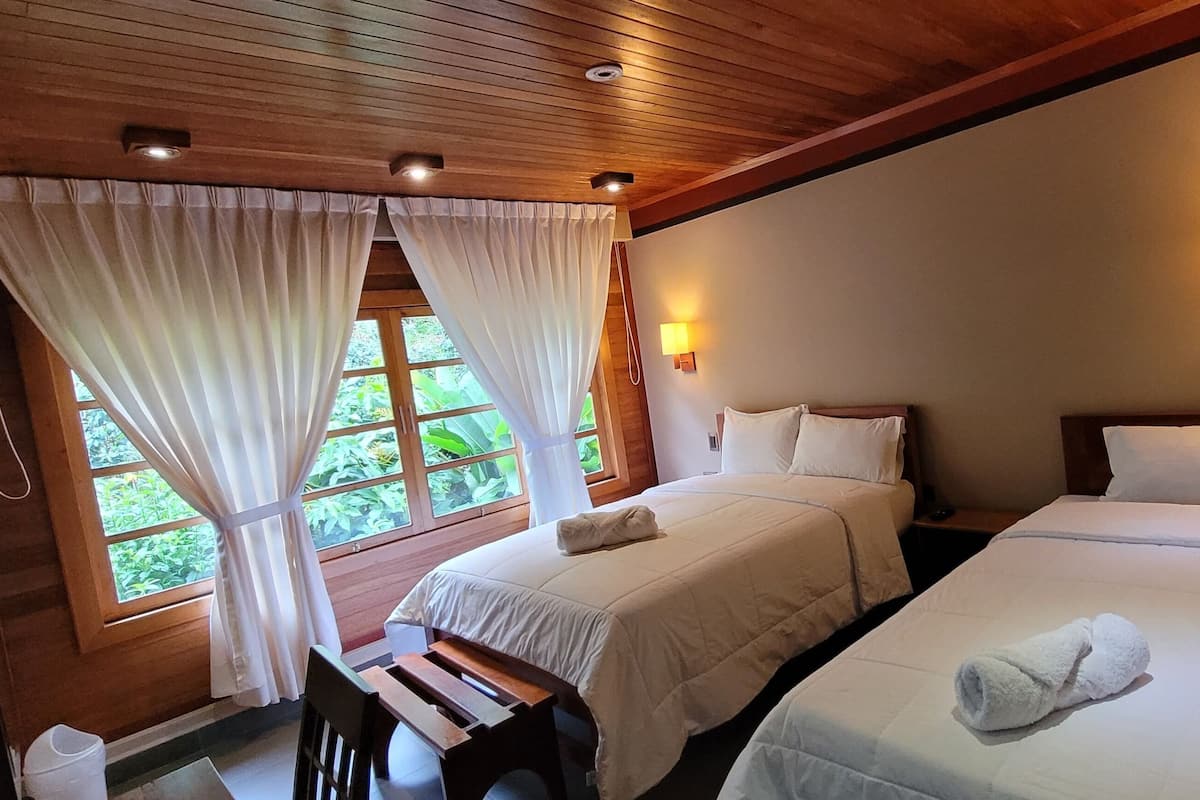 1 bedroom, down comforters, pillowtop beds, individually furnished