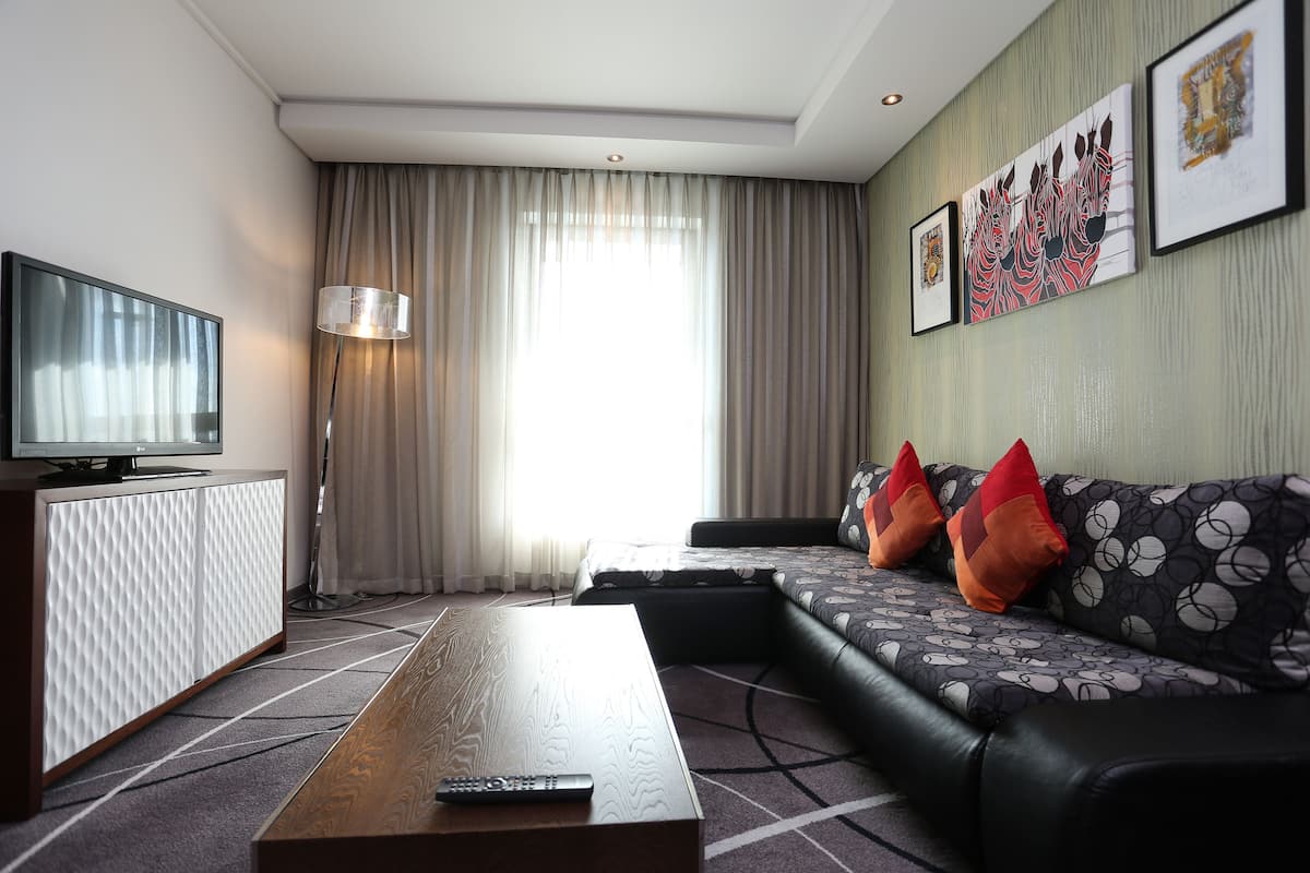Literie de qualité supérieure, couette en duvet d'oie, minibar