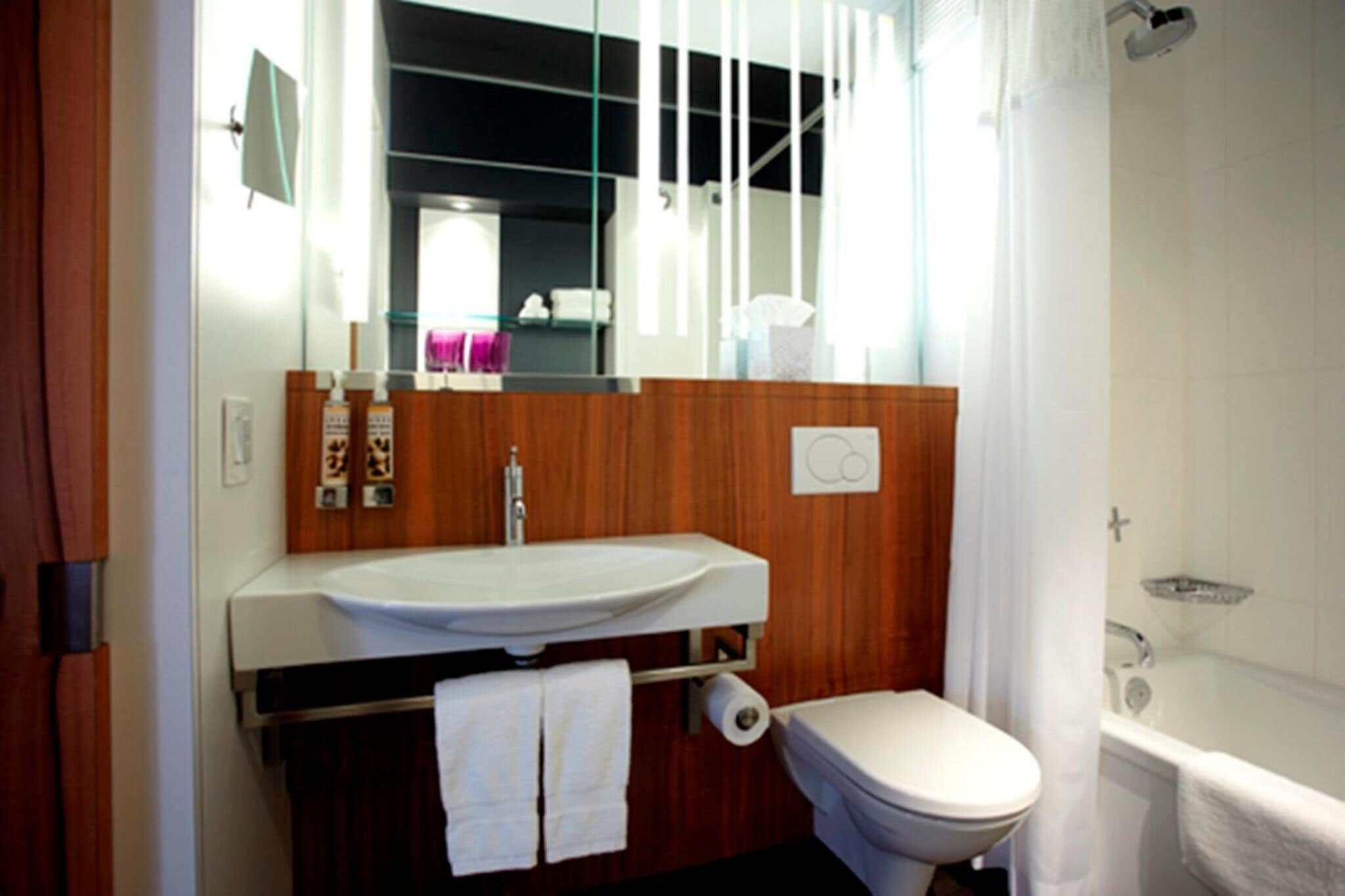 free toiletries, hair dryer, towels