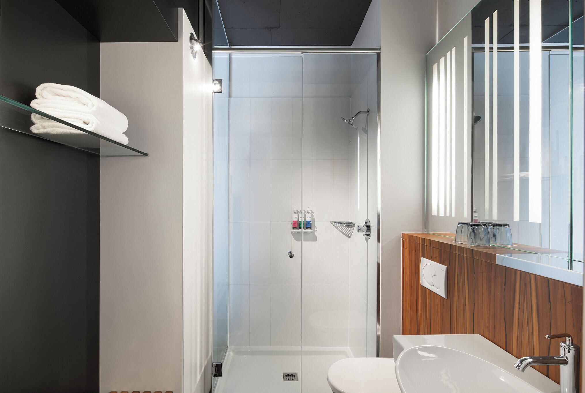 Free toiletries, hair dryer, towels