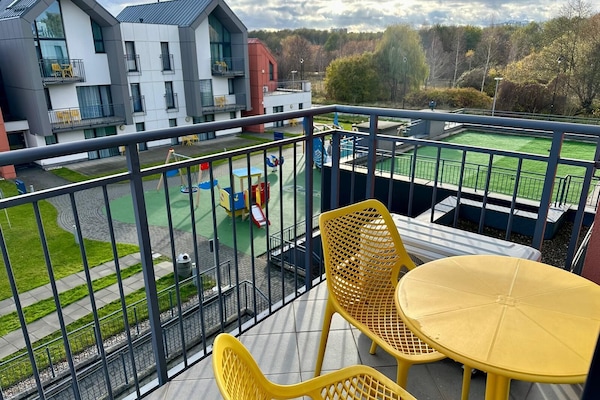 Standard Room, 2 Twin Beds, Kitchenette | Balcony view