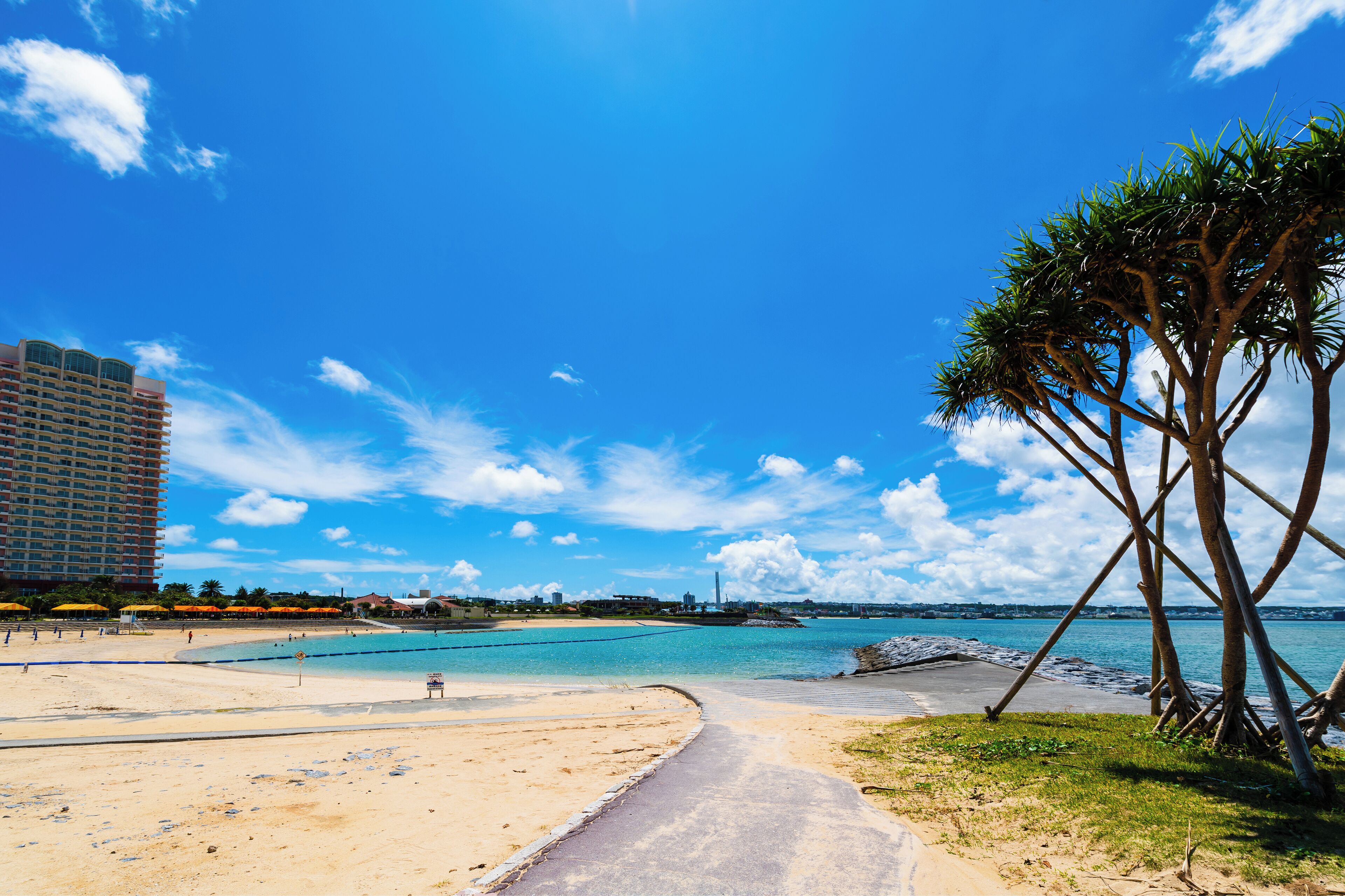 Beach nearby, white sand