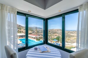 Chambre Économique avec lits jumeaux, vue mer | Vue de la chambre