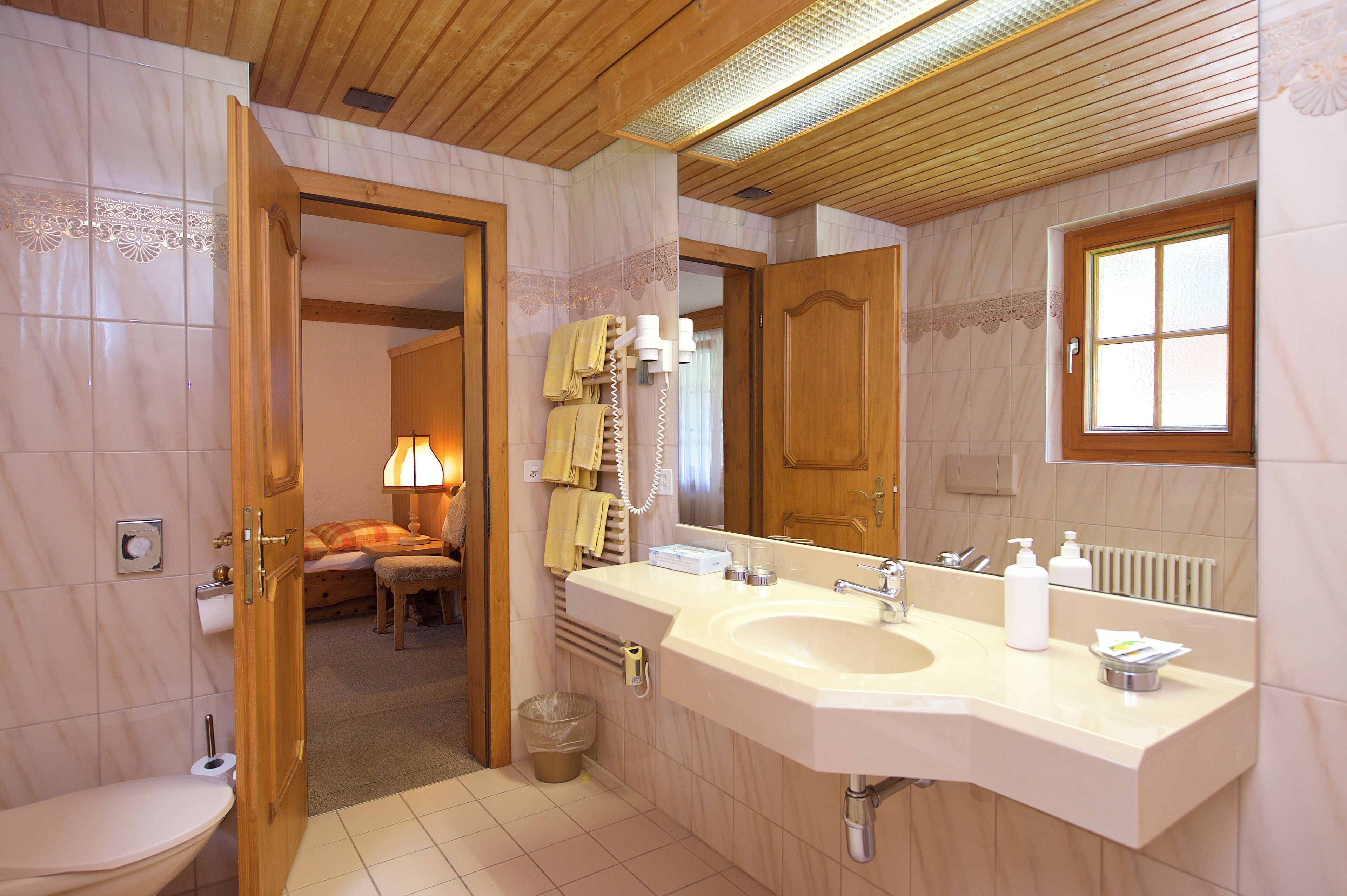 triple room | bathroom | hair dryer, towels