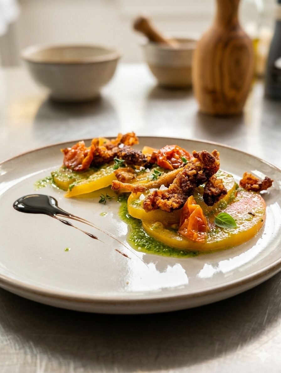 A plate of food with various ingredients.