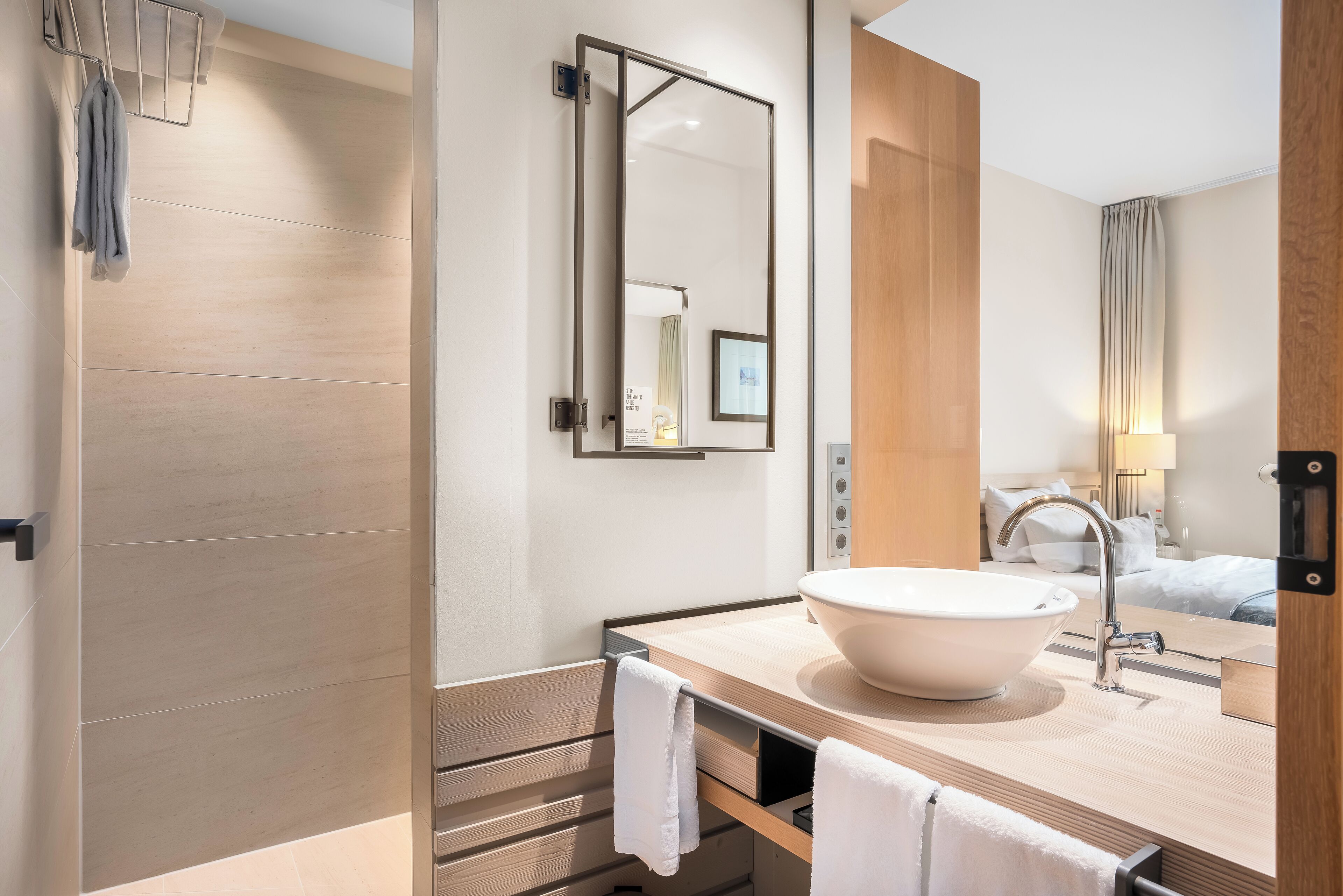 french room | bathroom | free toiletries, hair dryer, bathrobes, slippers