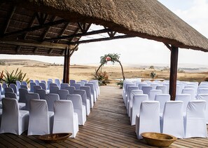 Outdoor wedding area