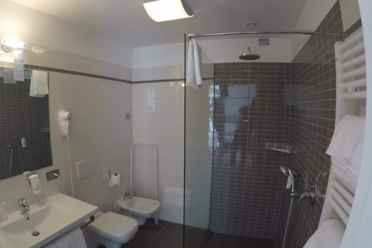 shower, rainfall showerhead, hair dryer, bidet