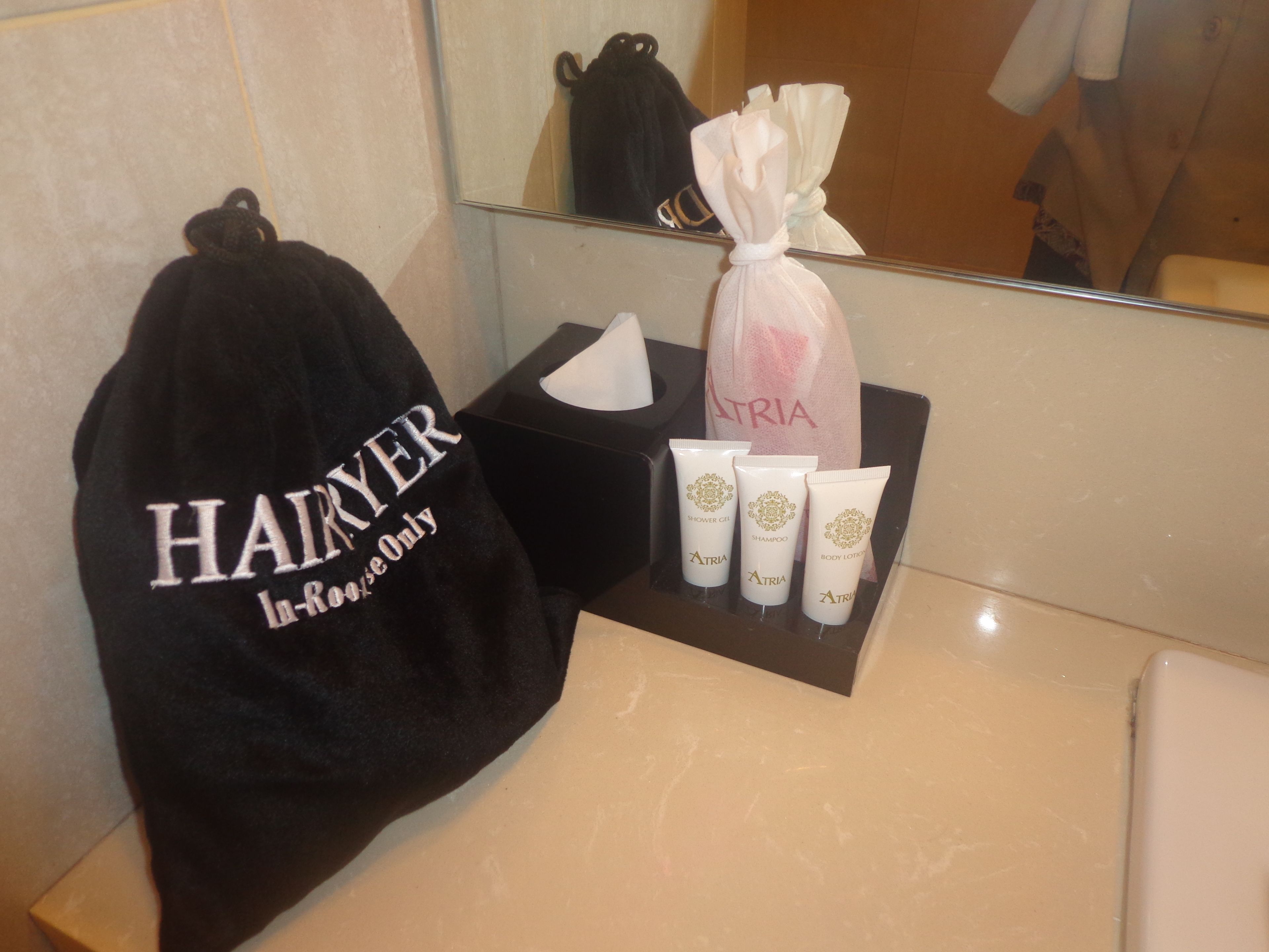 superior double room | bathroom | shower, hair dryer, slippers, towels