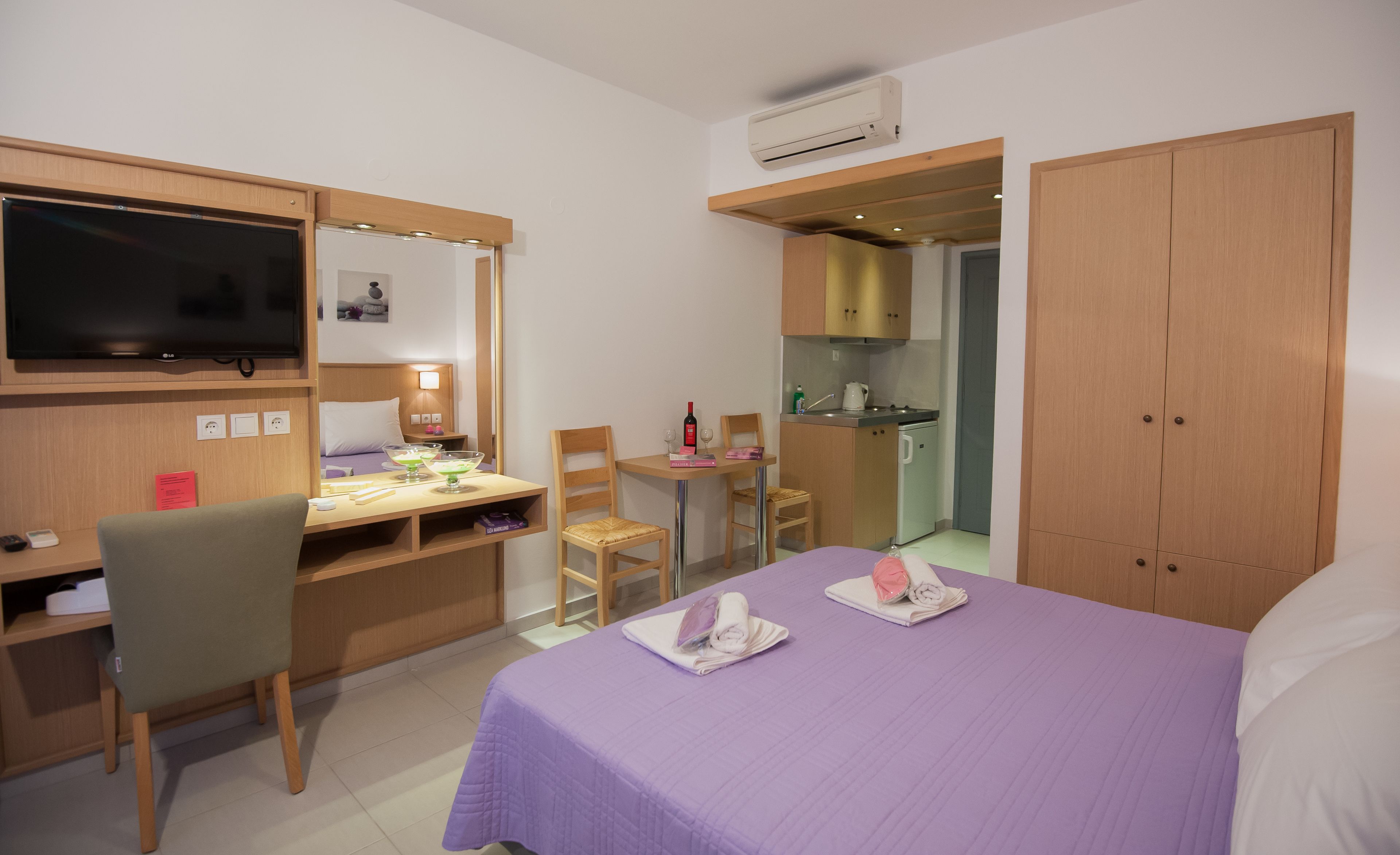 desk, blackout curtains, soundproofing, iron/ironing board