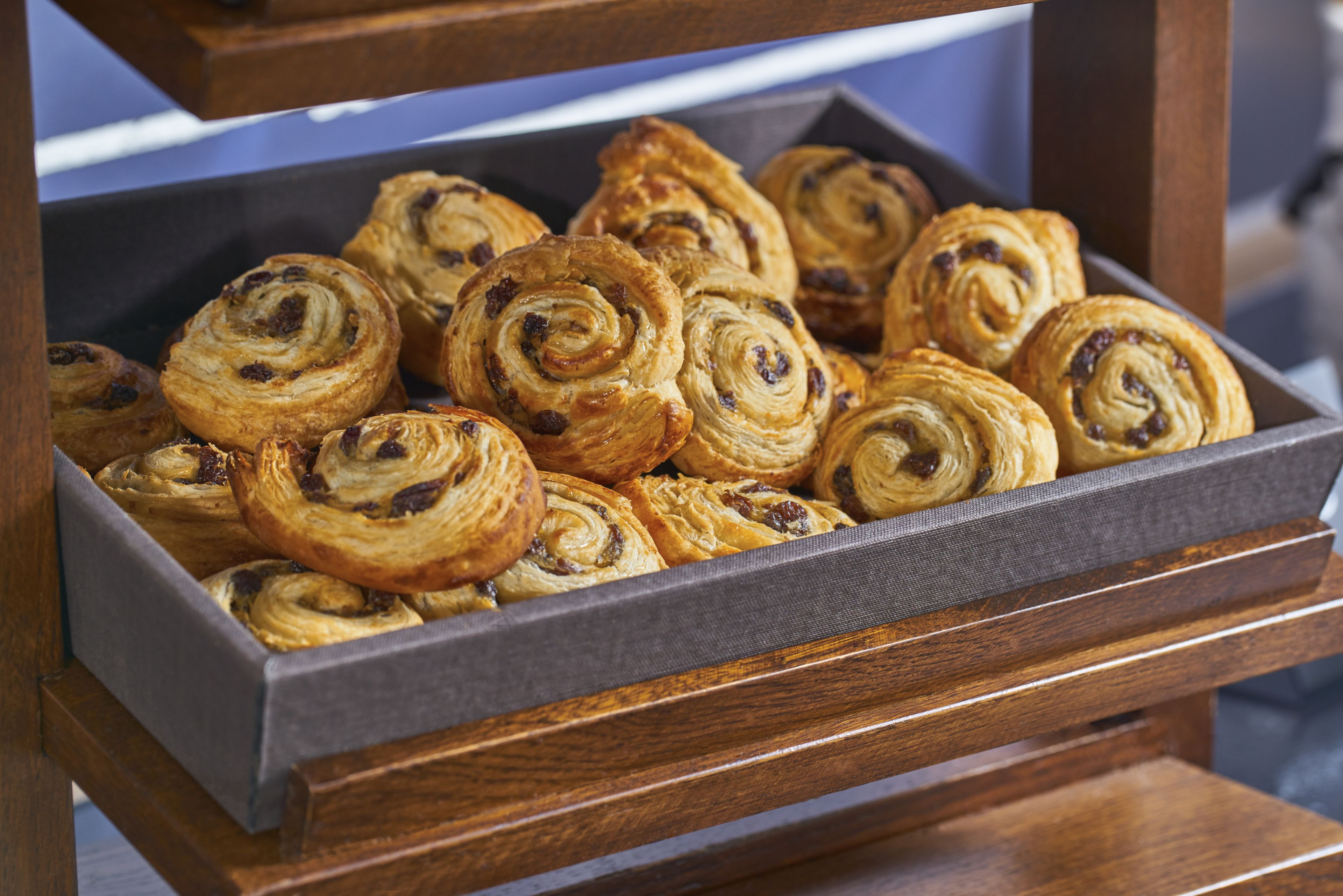A tray of freshly baked pastries.