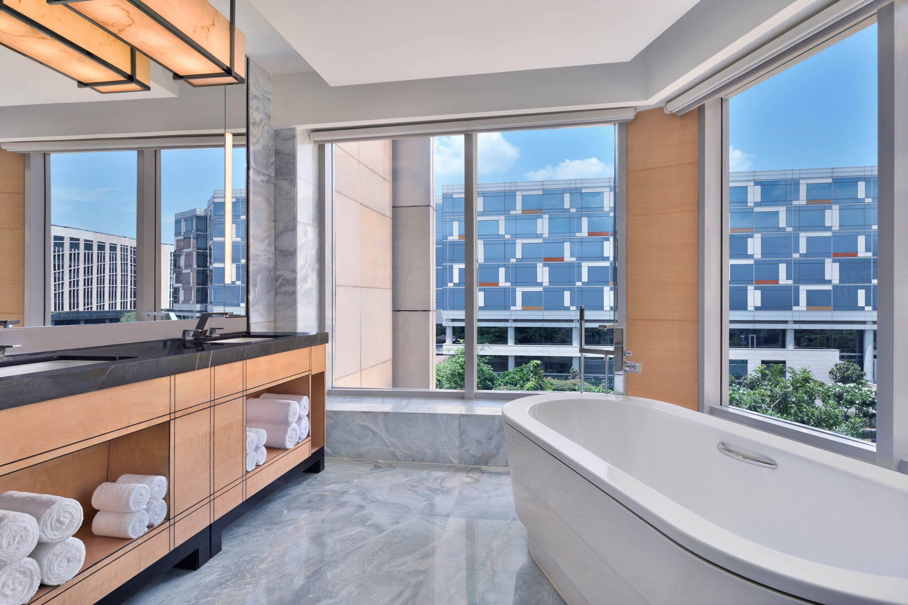 club suite, 1 bedroom, non smoking | bathroom | separate bathtub and shower, jetted bath, rainfall showerhead