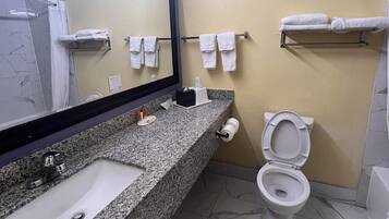 Free toiletries, hair dryer, towels