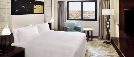 Sábanas de algodón egipcio, ropa de cama de alta calidad y minibar