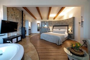 Flat-screen TV, fireplace, DVD player - Cnaan Village - Boutique and Spa Villa (Had Nes)