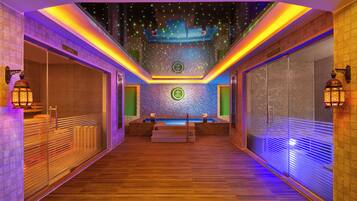 Behandlingsrum til par, sauna, dampbad, tyrkisk bad/hammam