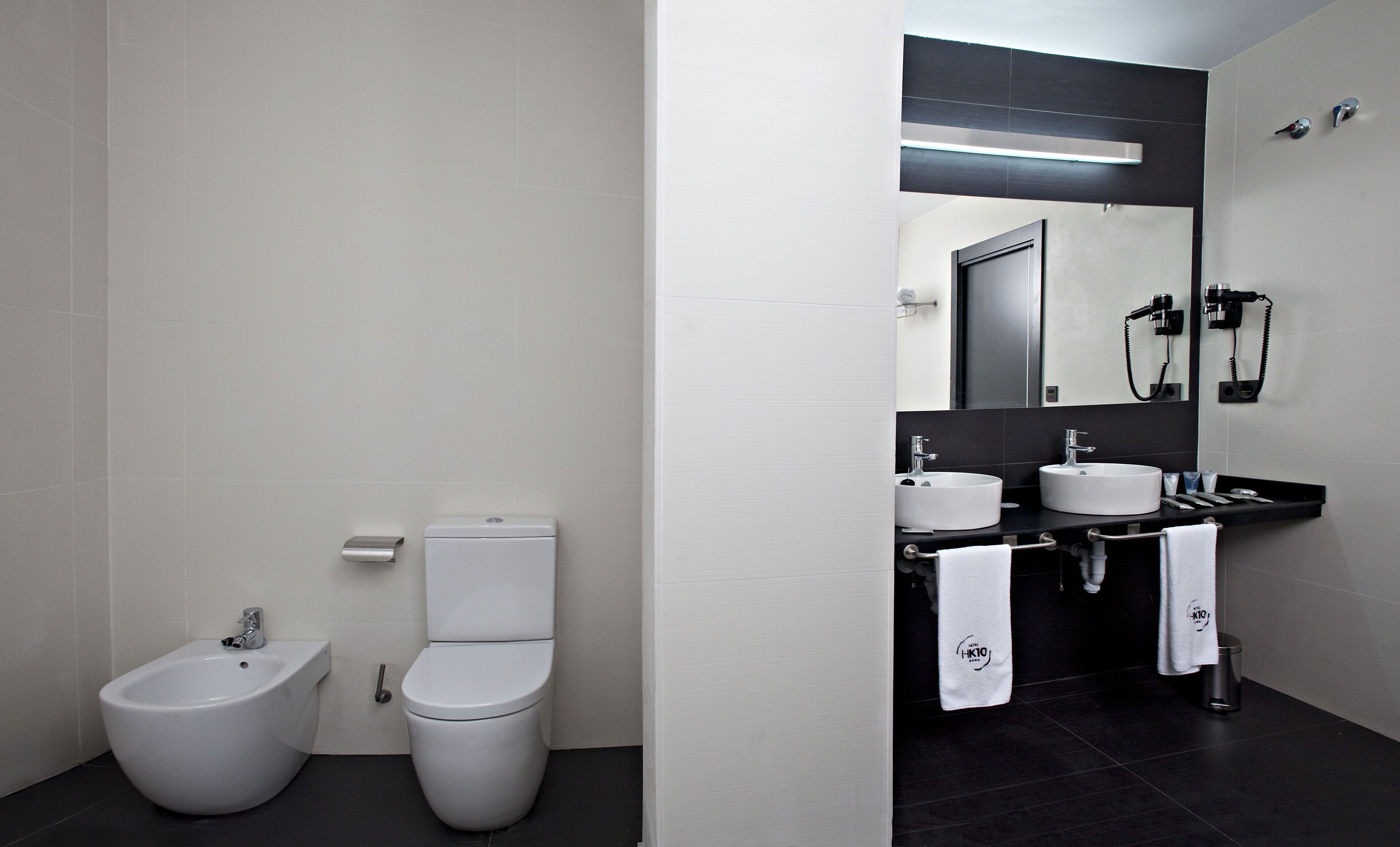 free toiletries, hair dryer, towels