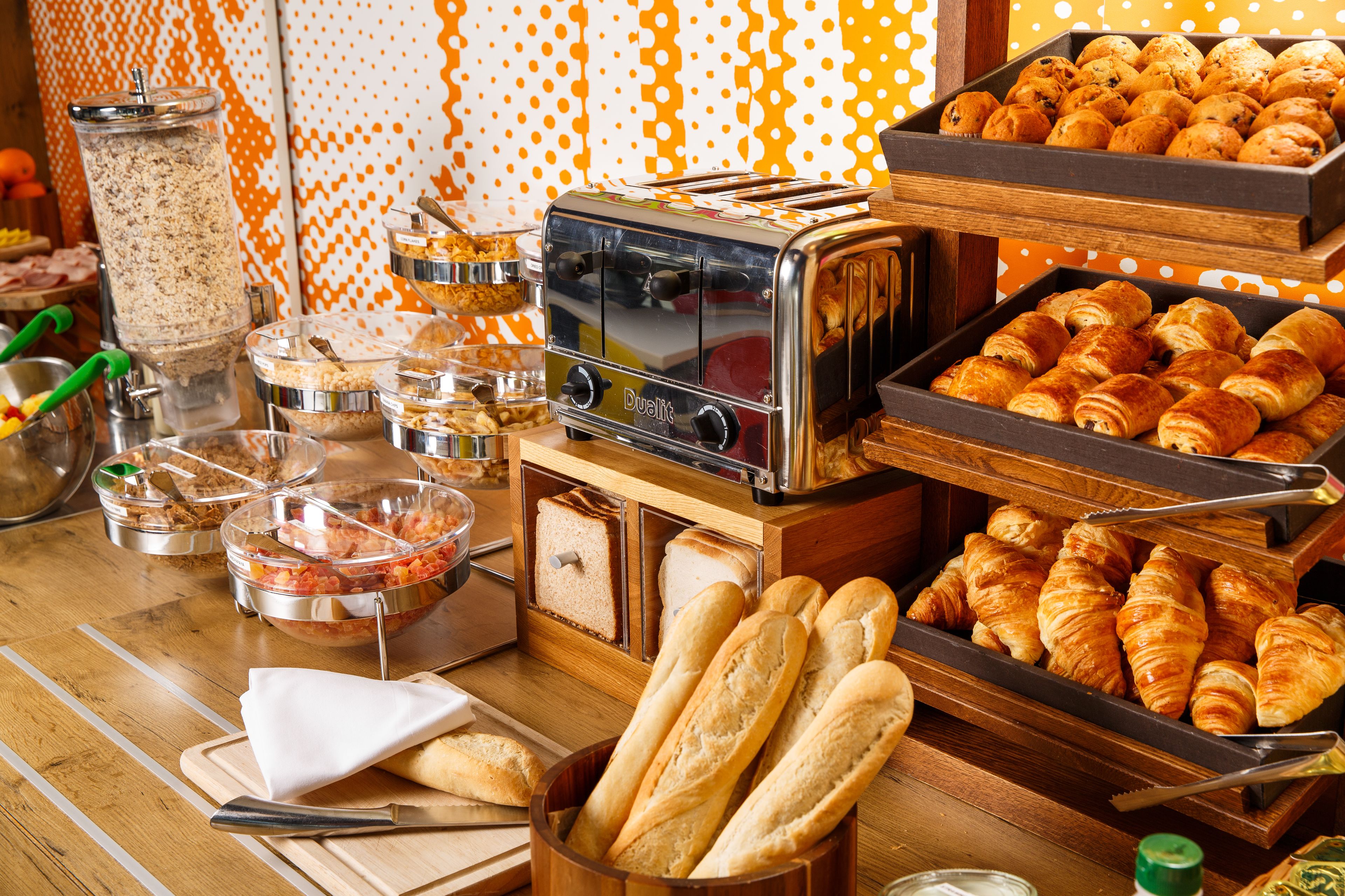 daily continental breakfast (gbp 8.50 per person)