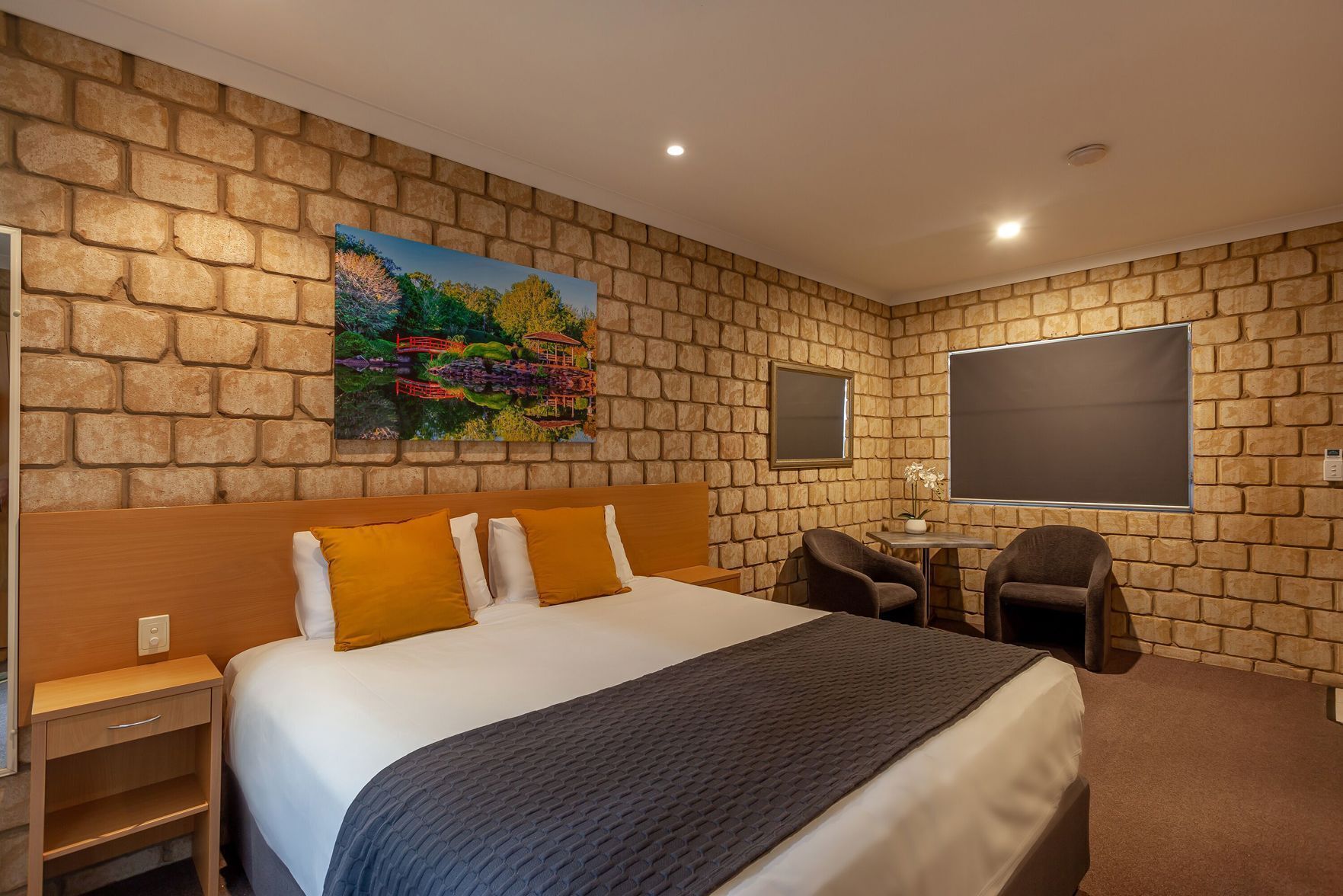 Down comforters, pillowtop beds, in-room safe, individually decorated