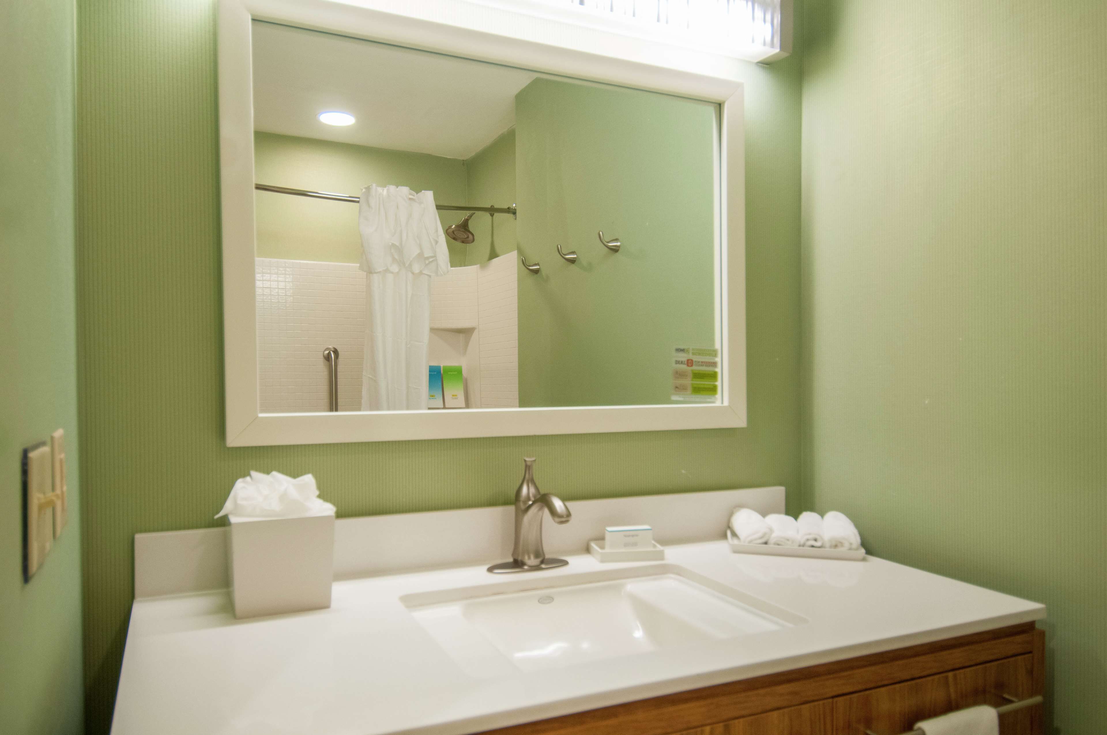 combined shower/bathtub, free toiletries, hair dryer, towels