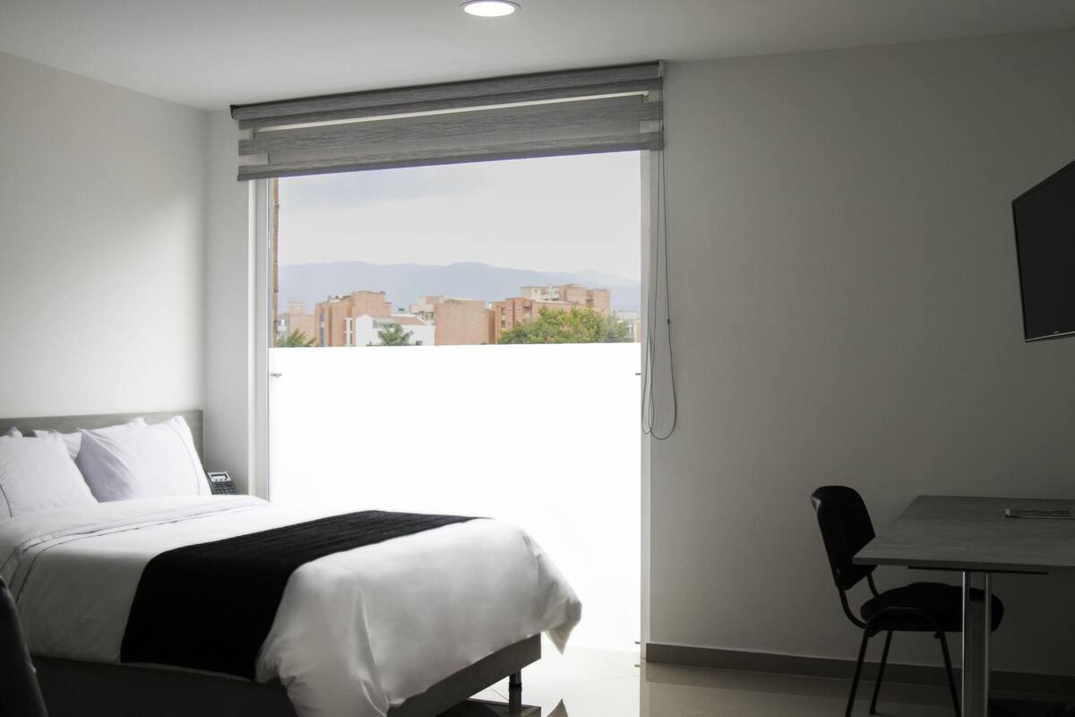 In-room safe, desk, laptop workspace, blackout curtains