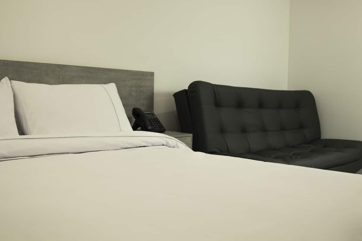 In-room safe, desk, laptop workspace, blackout curtains