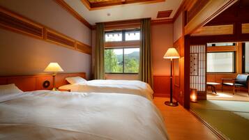 Japanese Western Room (Twin Room + 10 + 6 Tatami Mats) | Premium bedding, minibar, in-room safe, blackout drapes