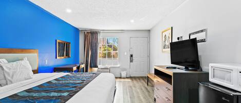 Desk, iron/ironing board, free WiFi, bed sheets