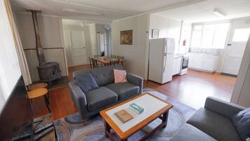 Family Cabin, 3 Bedrooms | Living area | LCD TV, DVD player