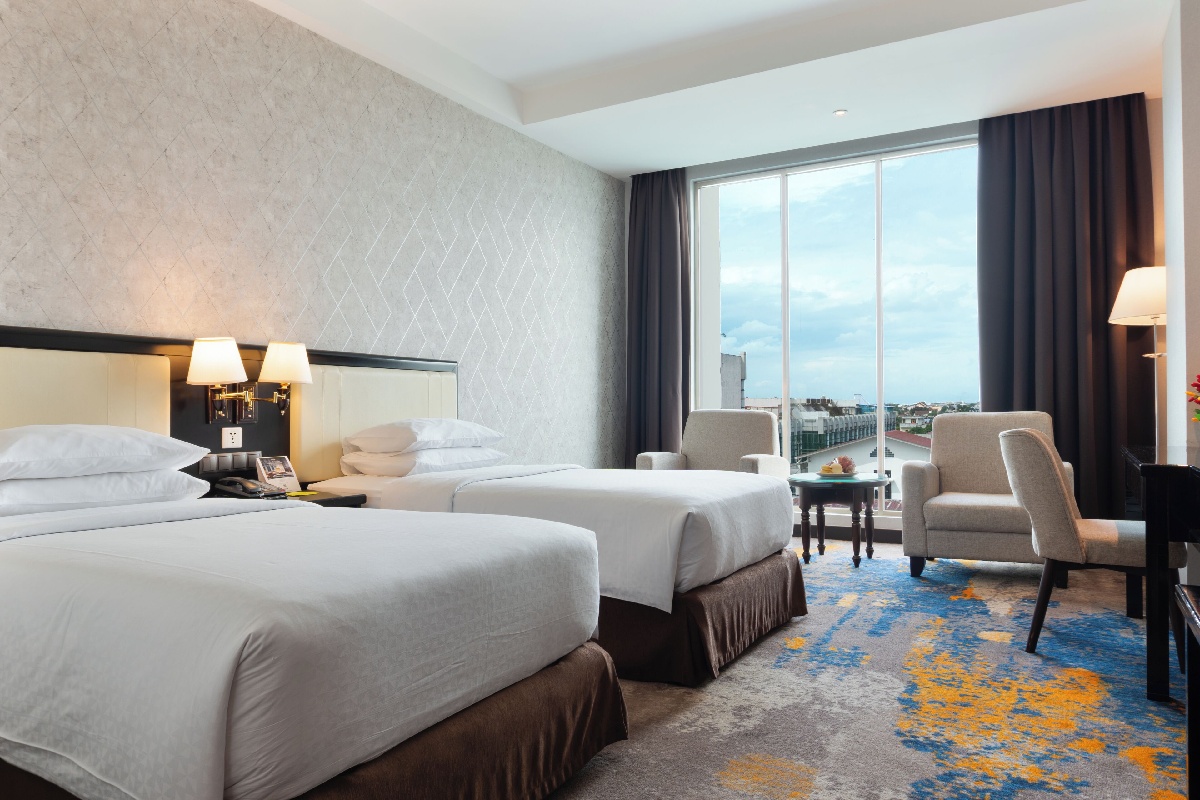 Room, 2 Twin Beds, Smoking | Minibar, in-room safe, soundproofing, cribs/infant beds