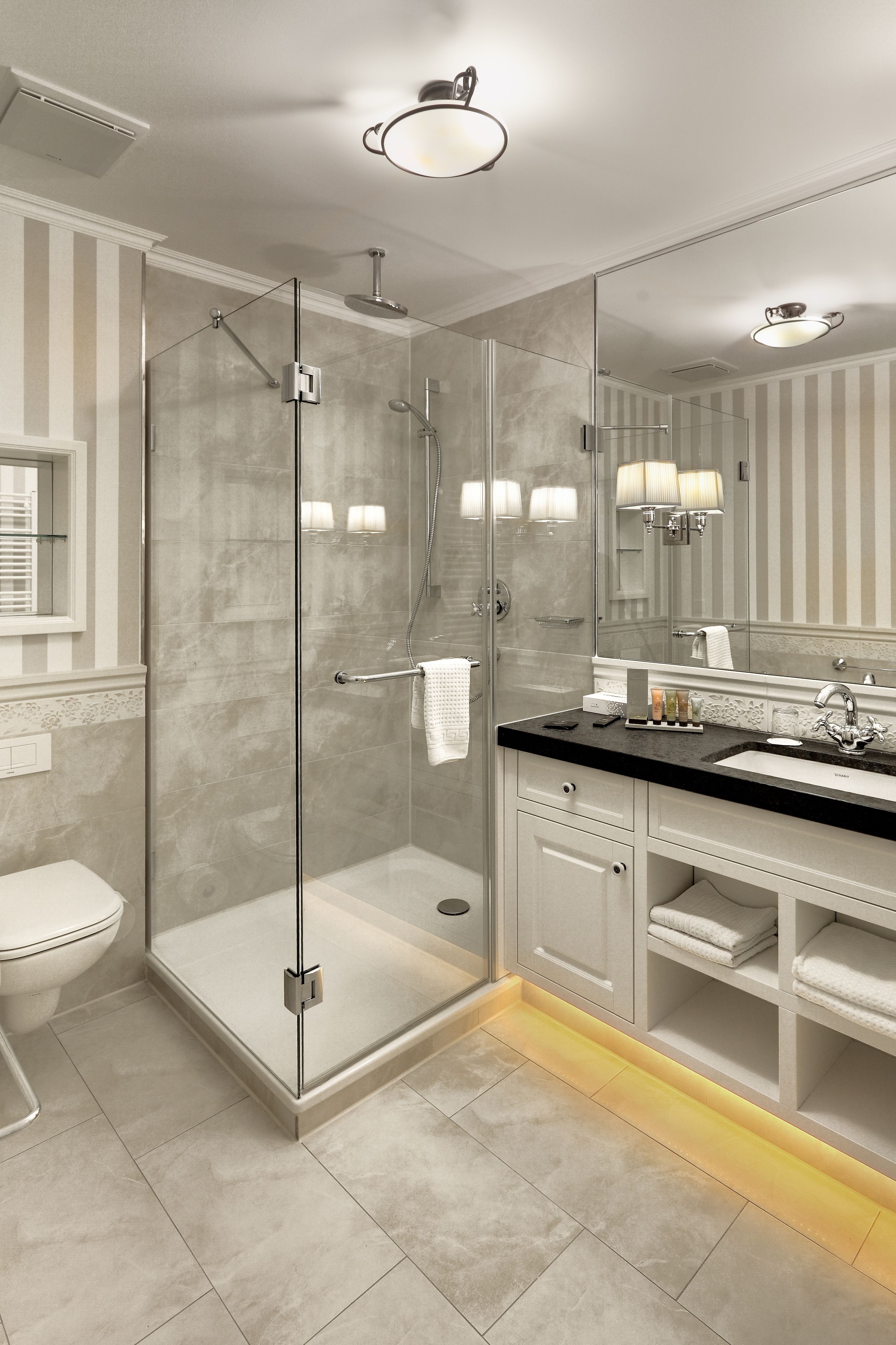 hair dryer, bathrobes, slippers, towels