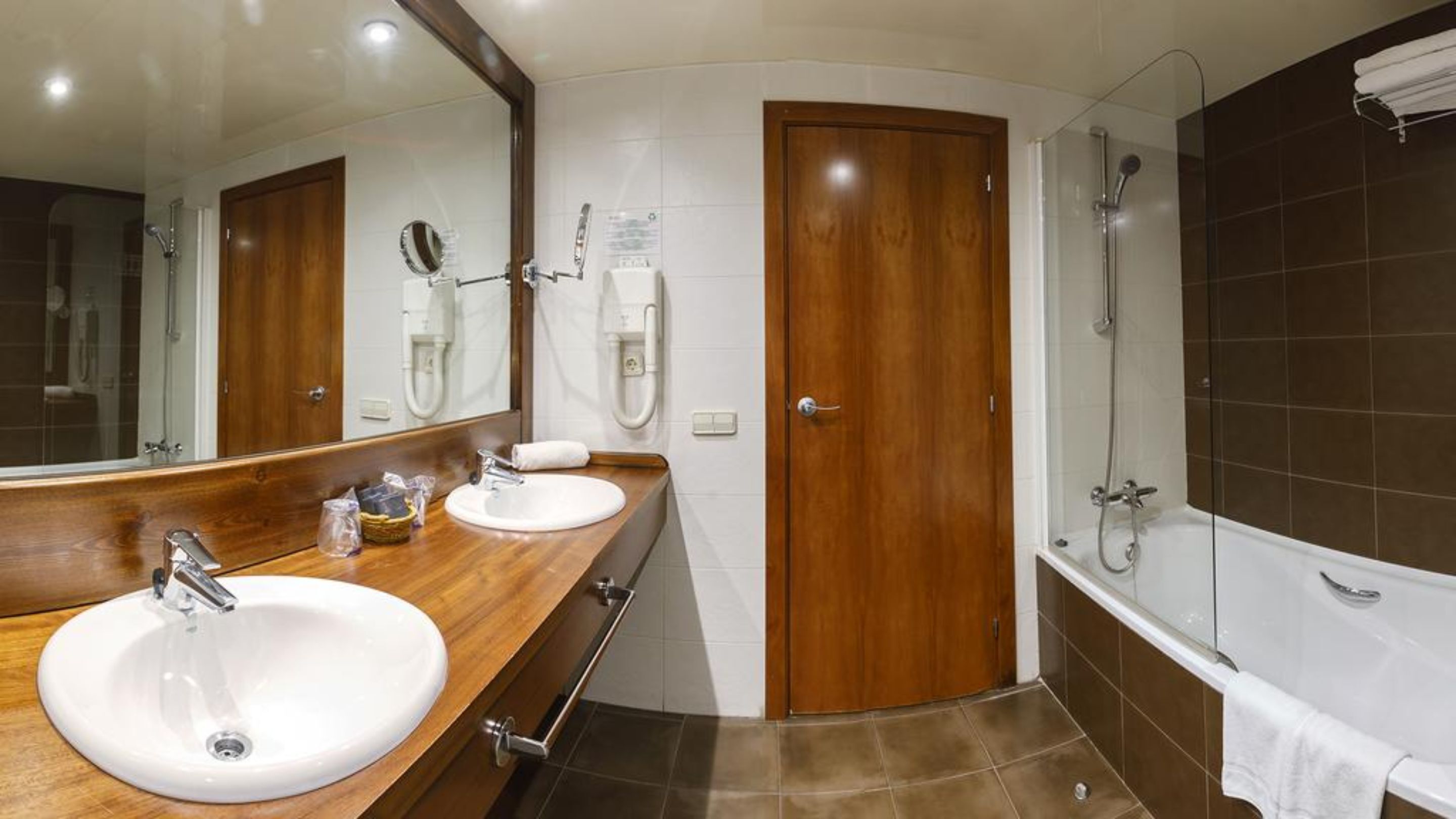 free toiletries, hair dryer, bidet, towels