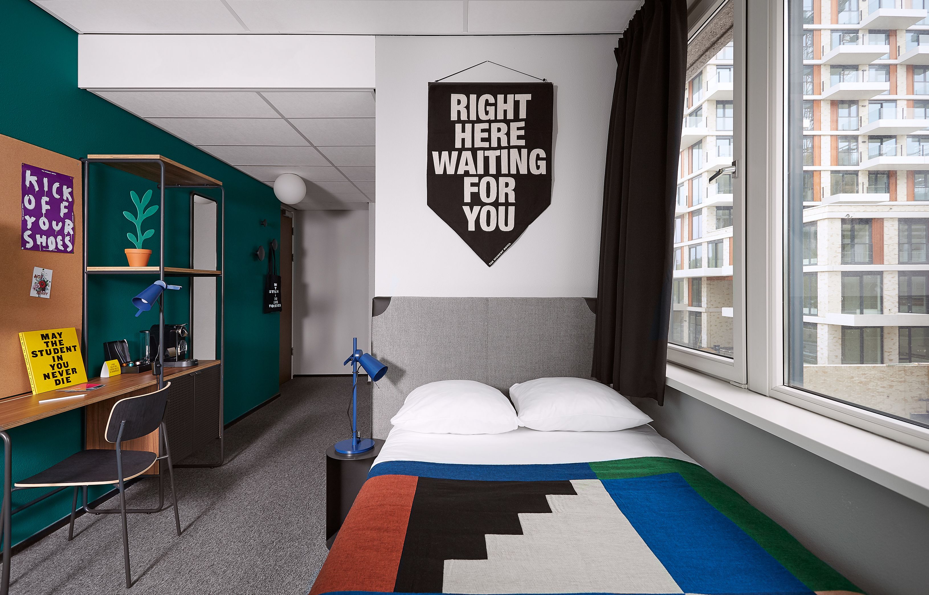 desk, laptop workspace, blackout curtains, soundproofing