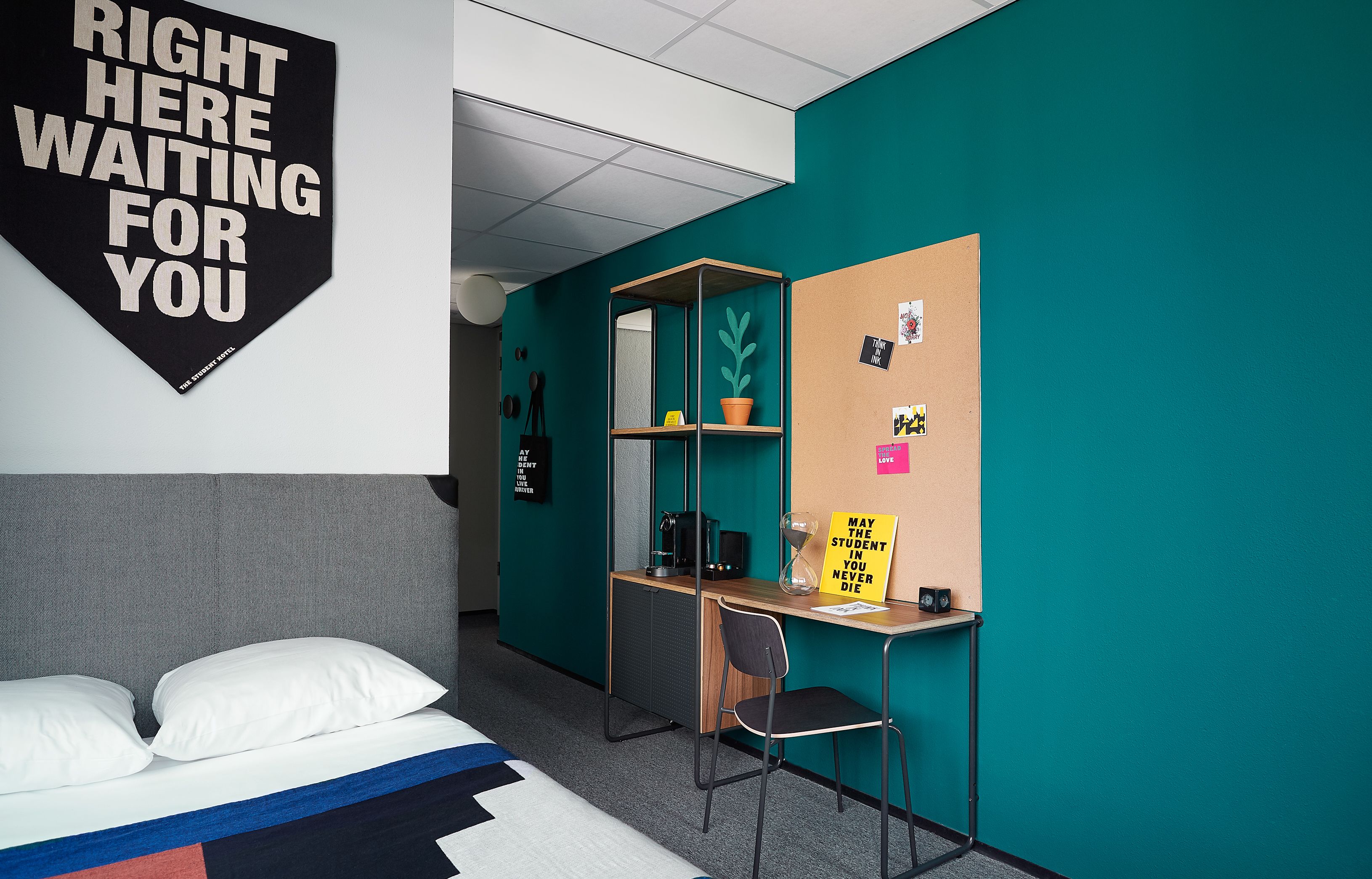 desk, laptop workspace, blackout curtains, soundproofing