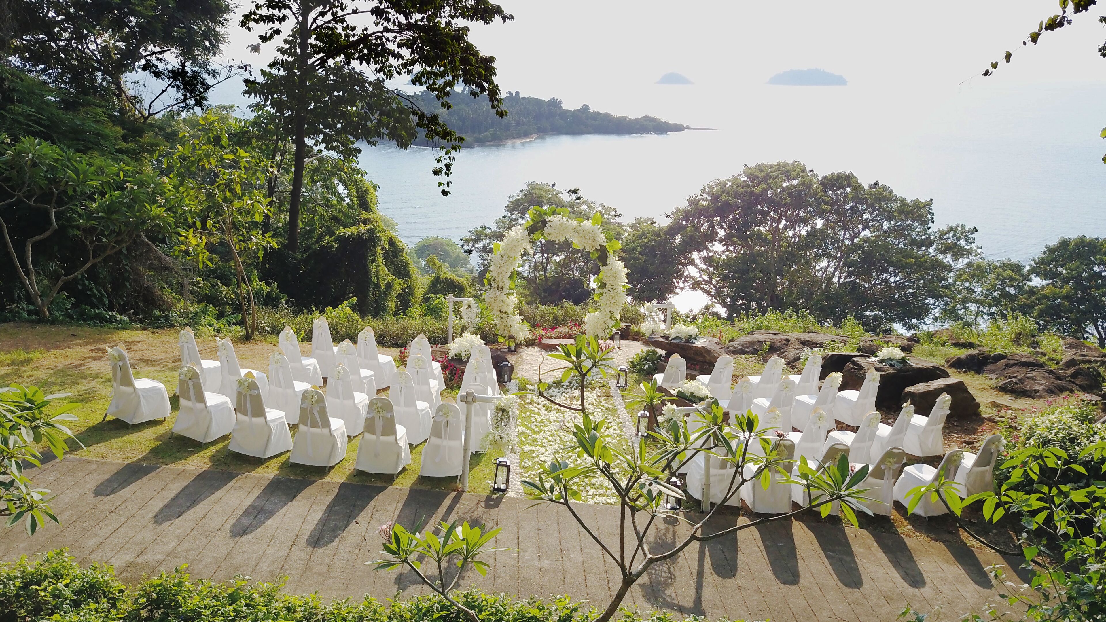 outdoor wedding area