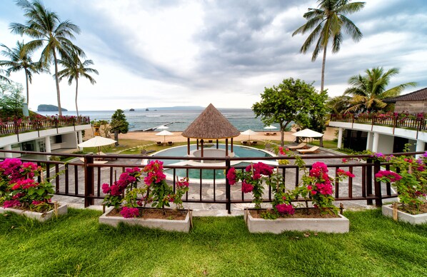 Vue depuis lâhĂ©bergement