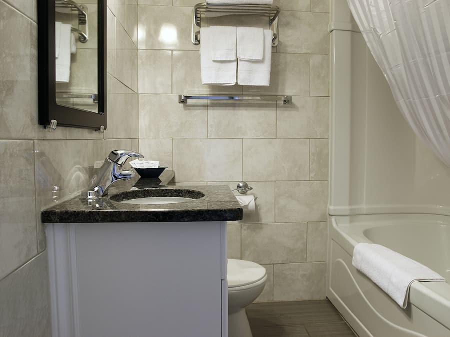 Standard Studio Suite, 2 Bedrooms, Non Smoking, Kitchen | Bathroom | Combined shower/tub, hair dryer, towels