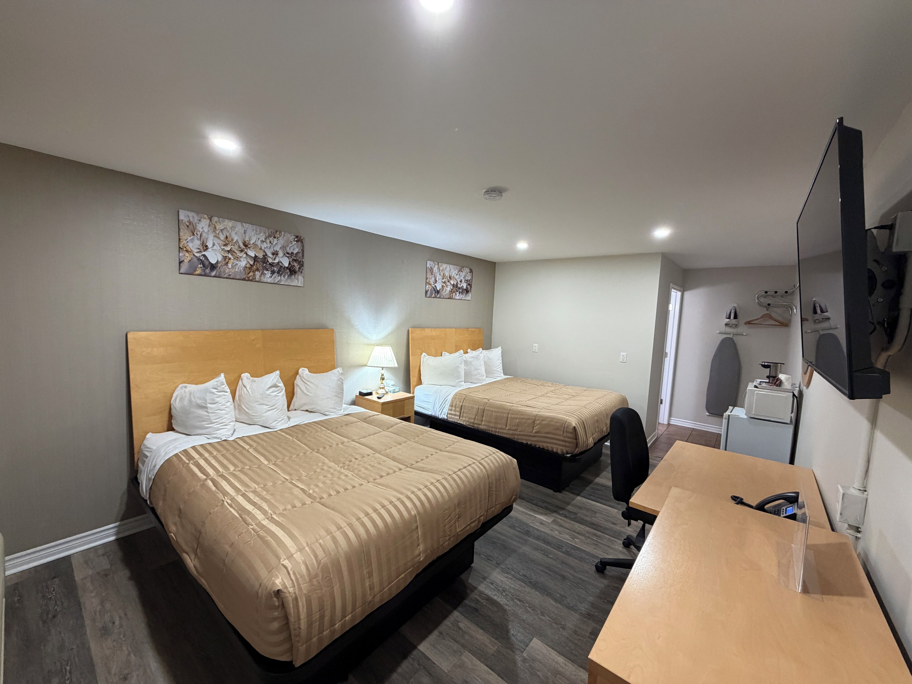 Desk, soundproofing, iron/ironing board, free WiFi