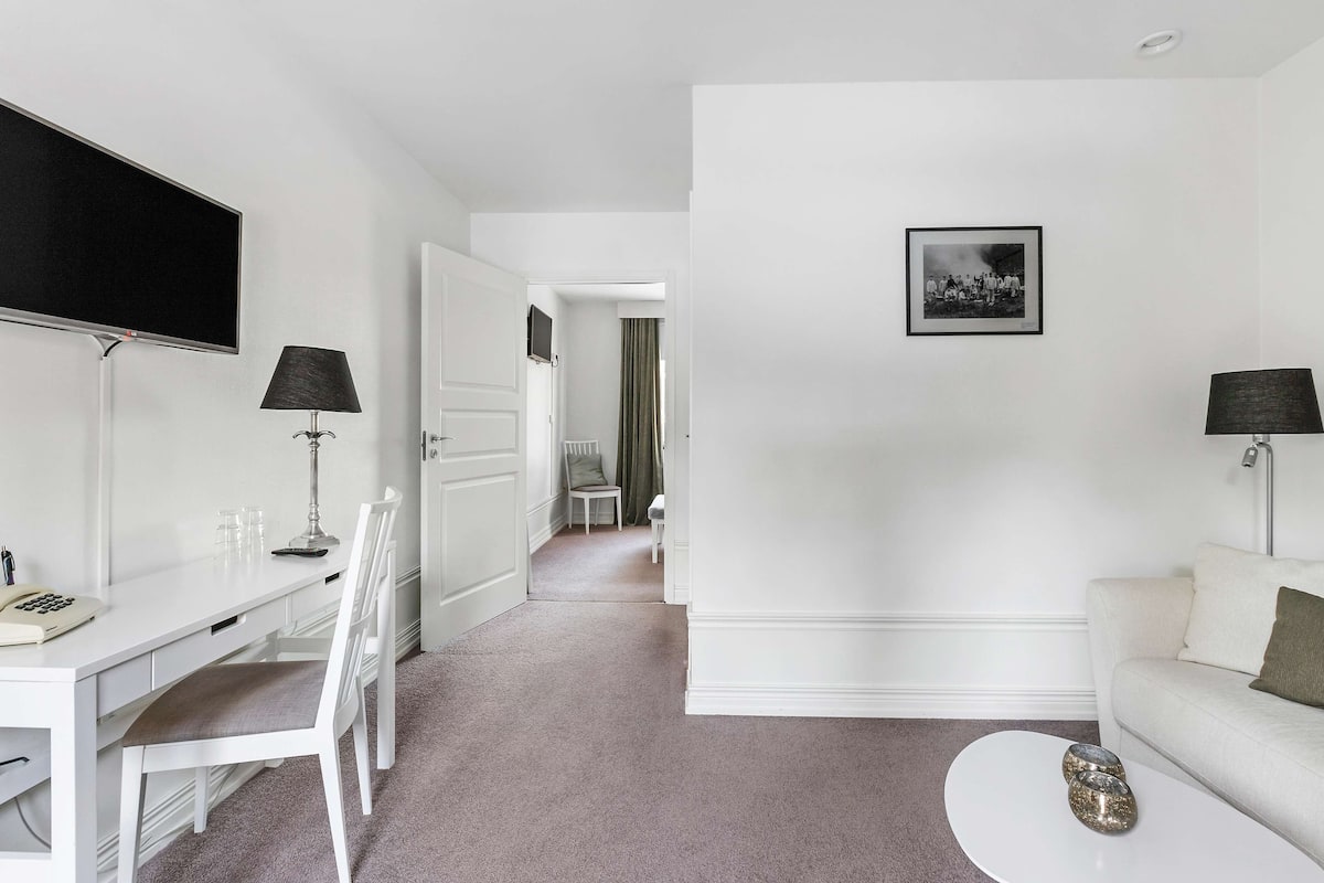 family room, 1 king bed, non smoking | desk, laptop workspace, iron/ironing board, rollaway beds